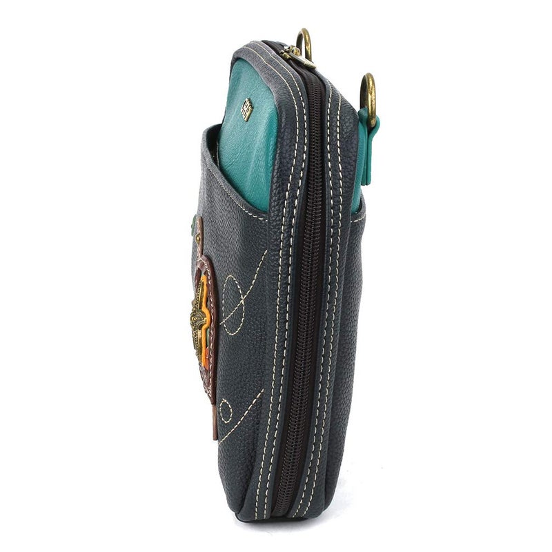 CHALA Companion Organizer Crossbody with Adjustable Strap and Built-In Wallet - Two Turtles - navy - Image 3